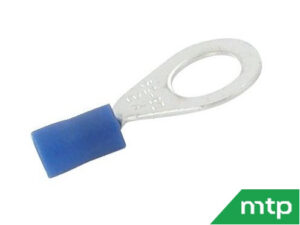 Set of 6 eyelet cable lugs blue