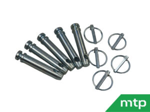 Set of 5 top rod pins and 5 locking clips