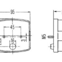 Rear light square universal Hella - Image 3