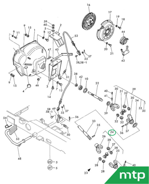Cross joint 4wd front axle Yanmar F/KE - Image 5