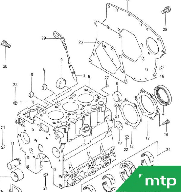Crankshaft seal Iseki TU1400/1500/1600 - Image 2