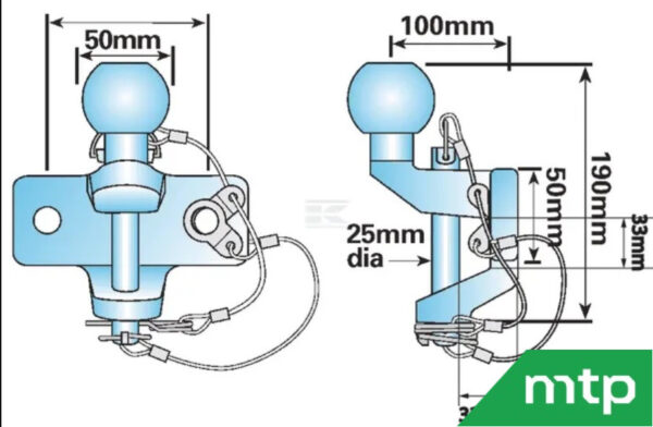 Tow bar with ball hitch - Image 4