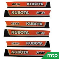Hood decals Kubota GB