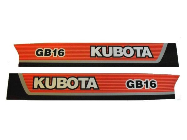 Hood decals Kubota GB - Image 2