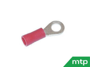 Set of 6 eyelet cable lugs red