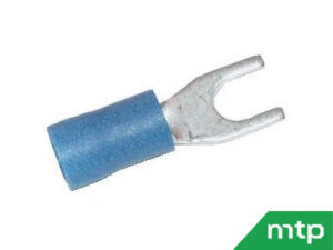 Set of 6 fork cable lugs blue