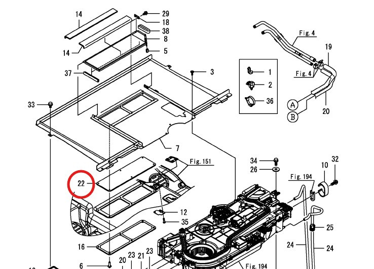 Cabin filter air conditioner Yanmar YT235 - 1A8111-88680 - Image 2