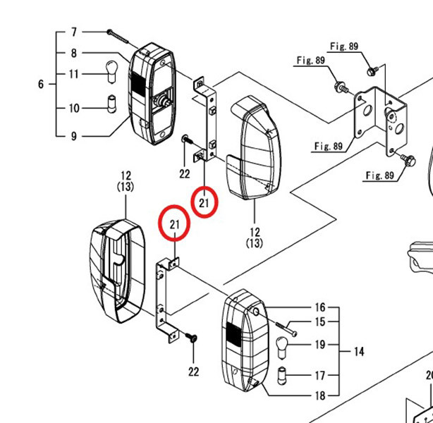 Mounting bracket rear cap on lamp Yanmar SA/YT - 1A8470-53850 - Image 4